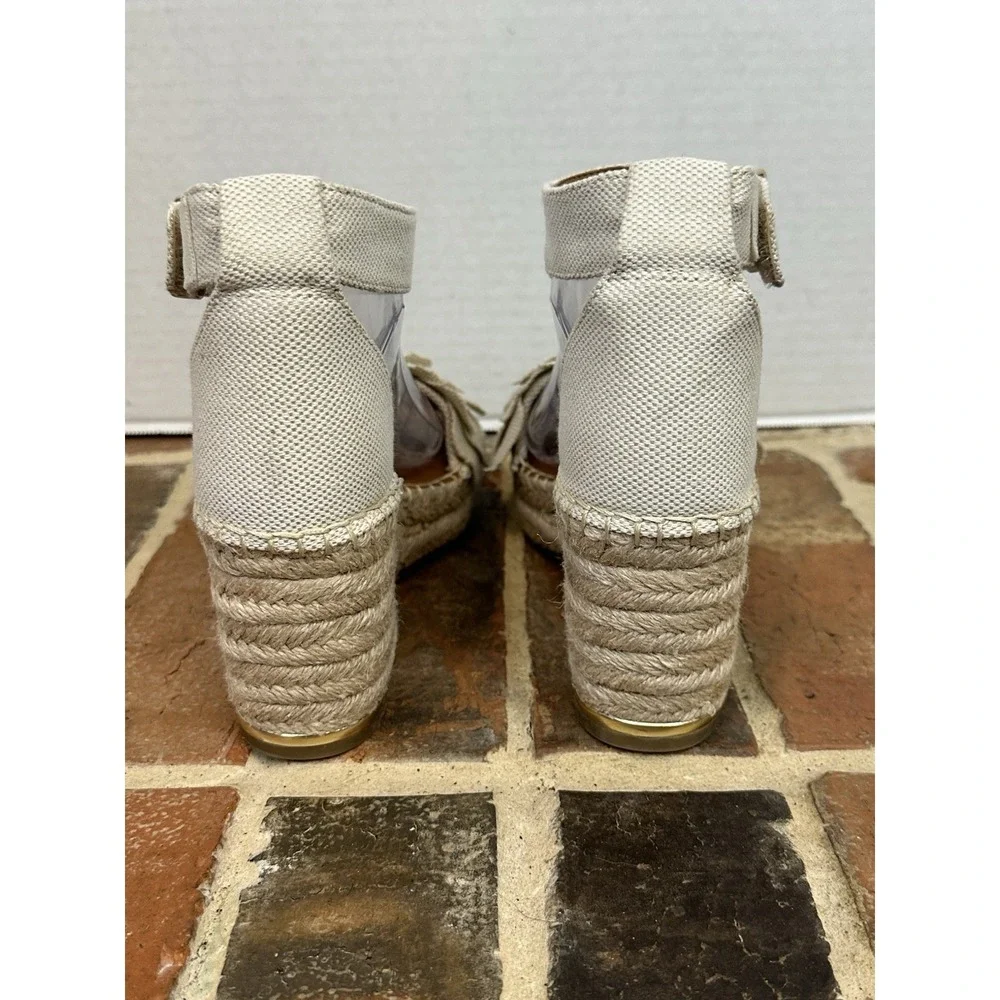 Women's 8 Sandal Shoe Franco Sarto Wedge Clemens Platform Espadrille Flower